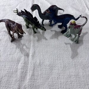 Kid Galaxy Lot 5 Dinosaurs Poseable Electronic Makes Sounds Eyes Light Up TESTED